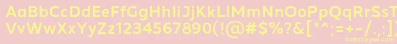 MADE Future X Medium PERSONAL USE-Schriftart – Gelbe Schriften auf rosa Hintergrund