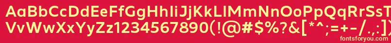 MADE Future X Medium PERSONAL USE Font – Yellow Fonts on Red Background