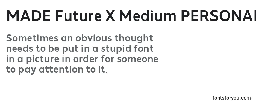 MADE Future X Medium PERSONAL USE-fontti
