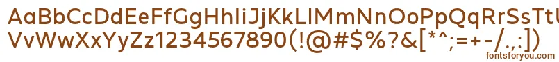 Шрифт MADE Future X Regular PERSONAL USE – коричневые шрифты на белом фоне