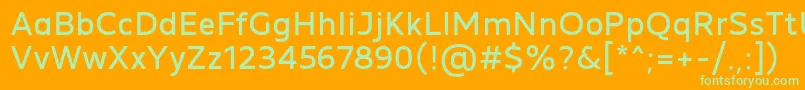 MADE Future X Regular PERSONAL USE Font – Green Fonts on Orange Background