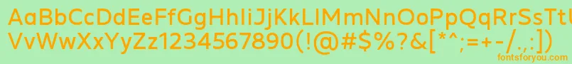 MADE Future X Regular PERSONAL USE Font – Orange Fonts on Green Background