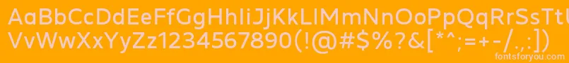 フォントMADE Future X Regular PERSONAL USE – オレンジの背景にピンクのフォント