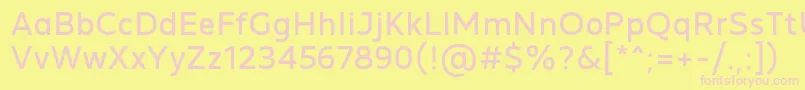 MADE Future X Regular PERSONAL USE-fontti – vaaleanpunaiset fontit keltaisella taustalla