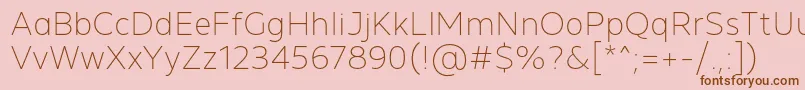 MADE Future X Thin PERSONAL USE Font – Brown Fonts on Pink Background