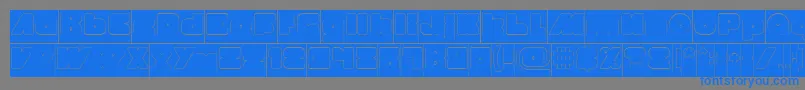 MADE IN EARTH Hollow Inverse Font – Blue Fonts on Gray Background