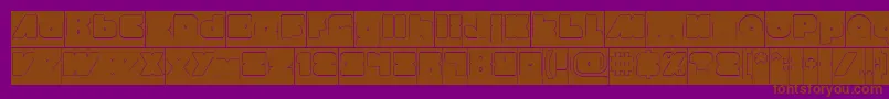 MADE IN EARTH Hollow Inverse Font – Brown Fonts on Purple Background