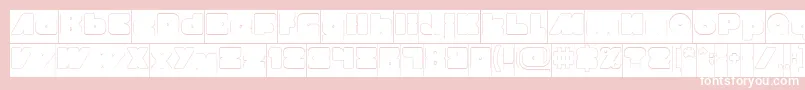 フォントMADE IN EARTH Hollow Inverse – ピンクの背景に白い文字