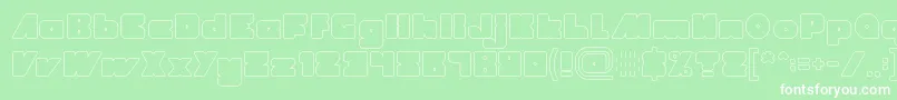 MADE IN EARTH Hollow Font – White Fonts on Green Background