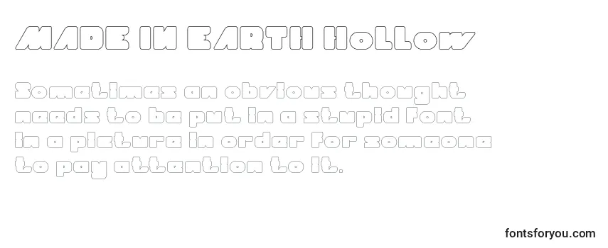 MADE IN EARTH Hollow Font
