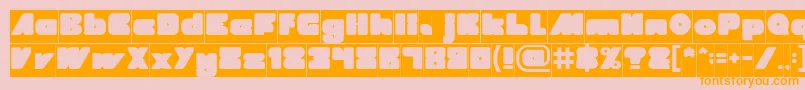 MADE IN EARTH Inverse Font – Orange Fonts on Pink Background