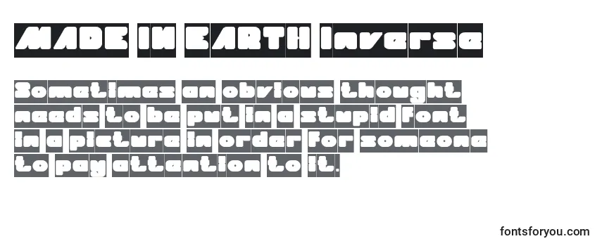 Schriftart MADE IN EARTH Inverse