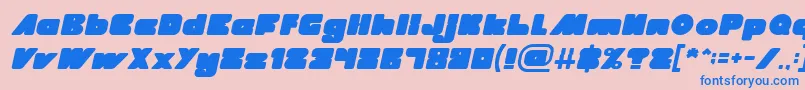 MADE IN EARTH Italic Font – Blue Fonts on Pink Background