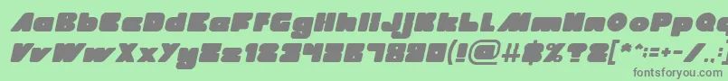 Шрифт MADE IN EARTH Italic – серые шрифты на зелёном фоне