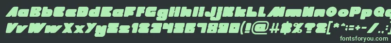 MADE IN EARTH Italic Font – Green Fonts on Black Background