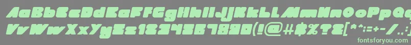 MADE IN EARTH Italic Font – Green Fonts on Gray Background
