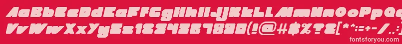 MADE IN EARTH Italic Font – Pink Fonts on Red Background