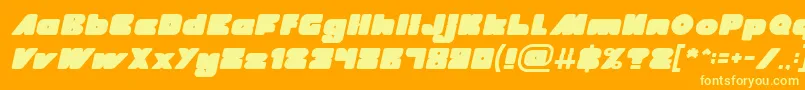 MADE IN EARTH Italic Font – Yellow Fonts on Orange Background