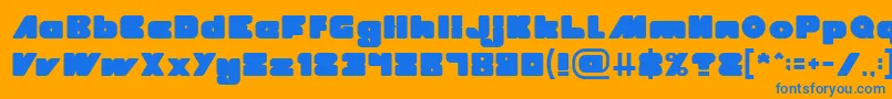 MADE IN EARTH Light Font – Blue Fonts on Orange Background