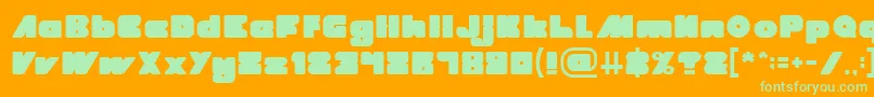 MADE IN EARTH Light Font – Green Fonts on Orange Background