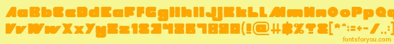 MADE IN EARTH Light Font – Orange Fonts on Yellow Background