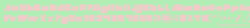 MADE IN EARTH Light Font – Pink Fonts on Green Background