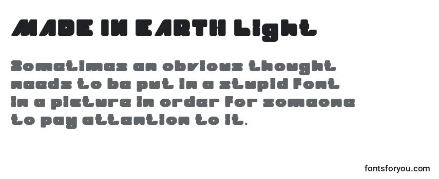 MADE IN EARTH Light Font