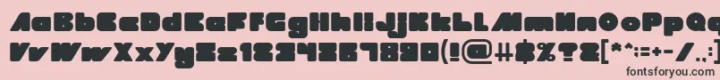 フォントMADE IN EARTH – ピンクの背景に黒い文字