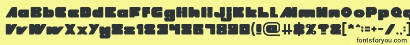 MADE IN EARTH Font – Black Fonts on Yellow Background