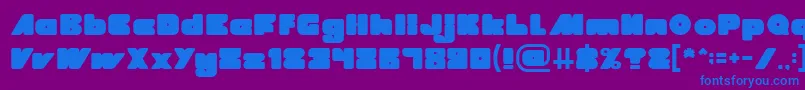 フォントMADE IN EARTH – 紫色の背景に青い文字