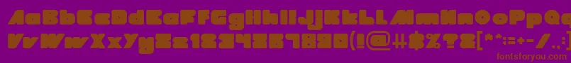 MADE IN EARTH-fontti – ruskeat fontit violetilla taustalla