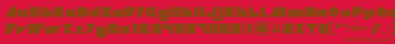 フォントMADE IN EARTH – 赤い背景に茶色の文字