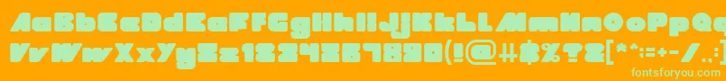 Шрифт MADE IN EARTH – зелёные шрифты на оранжевом фоне
