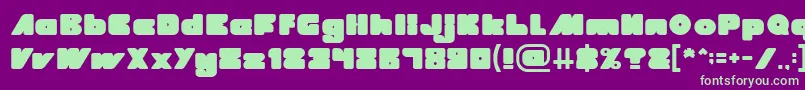 MADE IN EARTH Font – Green Fonts on Purple Background