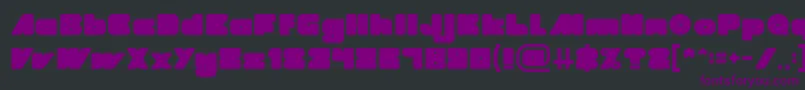 MADE IN EARTH-fontti – violetit fontit mustalla taustalla