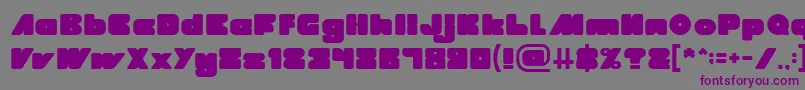 フォントMADE IN EARTH – 紫色のフォント、灰色の背景