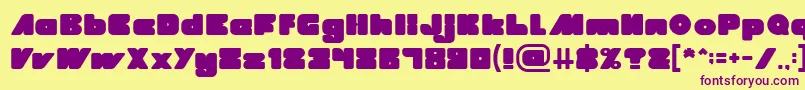MADE IN EARTH Font – Purple Fonts on Yellow Background