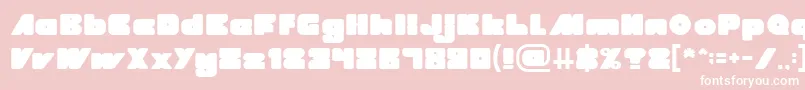 MADE IN EARTH-fontti – valkoiset fontit vaaleanpunaisella taustalla