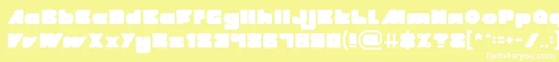 フォントMADE IN EARTH – 黄色い背景に白い文字