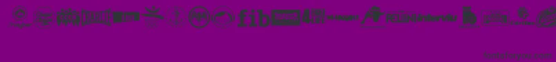 MADE IN SPAIN 1-fontti – mustat fontit violetilla taustalla