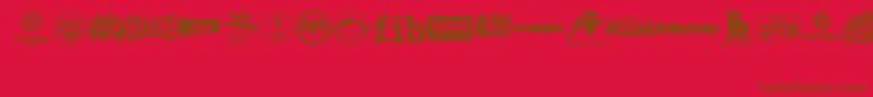 Police MADE IN SPAIN 1 – polices brunes sur fond rouge