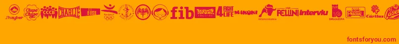 MADE IN SPAIN 1 Font – Red Fonts on Orange Background