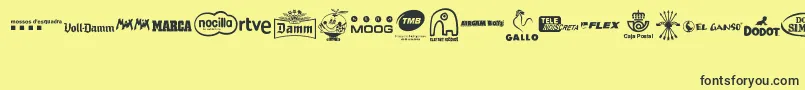 MADE IN SPAIN 2 Font – Black Fonts on Yellow Background