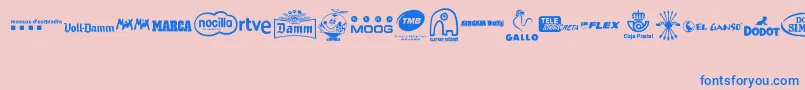 MADE IN SPAIN 2 Font – Blue Fonts on Pink Background