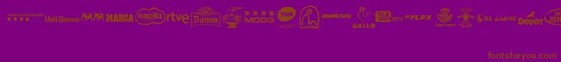 MADE IN SPAIN 2 Font – Brown Fonts on Purple Background