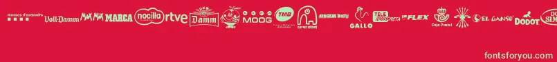 MADE IN SPAIN 2 Font – Green Fonts on Red Background