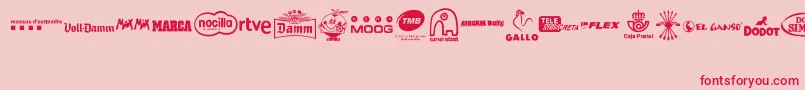MADE IN SPAIN 2 Font – Red Fonts on Pink Background