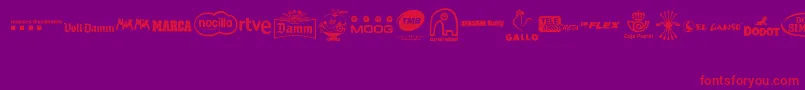 MADE IN SPAIN 2 Font – Red Fonts on Purple Background