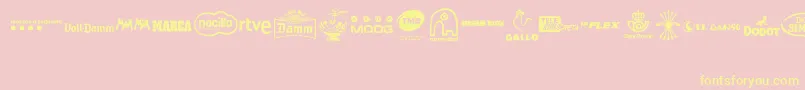 MADE IN SPAIN 2 Font – Yellow Fonts on Pink Background