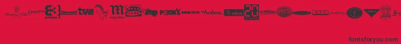 MADE IN SPAIN 3 Font – Black Fonts on Red Background
